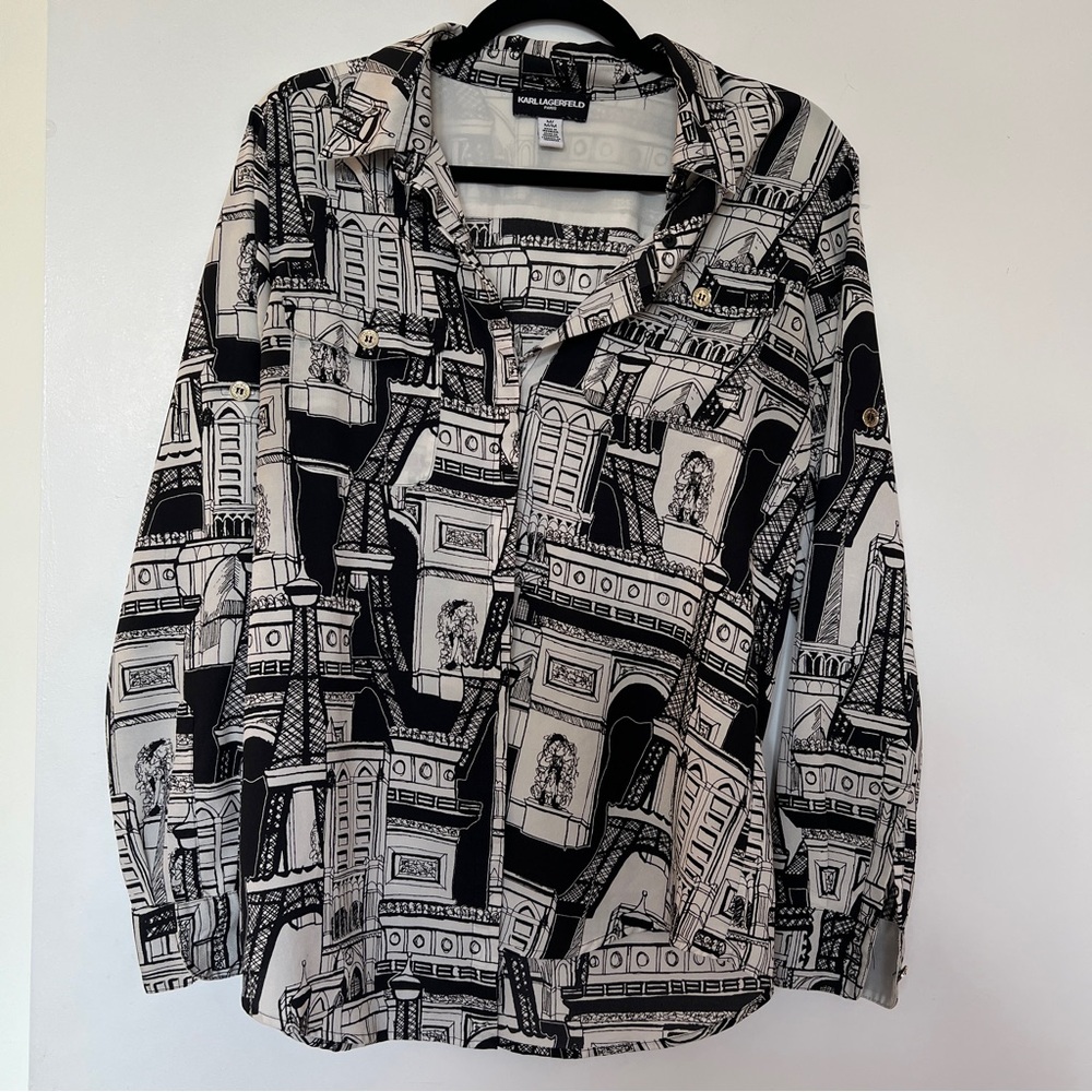 Karl Lagerfeld Paris Architectural Print Women’s Shirt